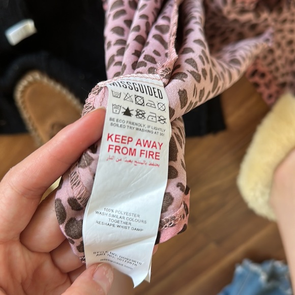 Missguided oversized animal print dress size 2 - like new - Picture 5 of 5